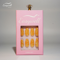 Boîte d'emballage de luxe pour faux ongles en acrylique peints à la main, personnalisés, marque privée, vente en gros Easywell