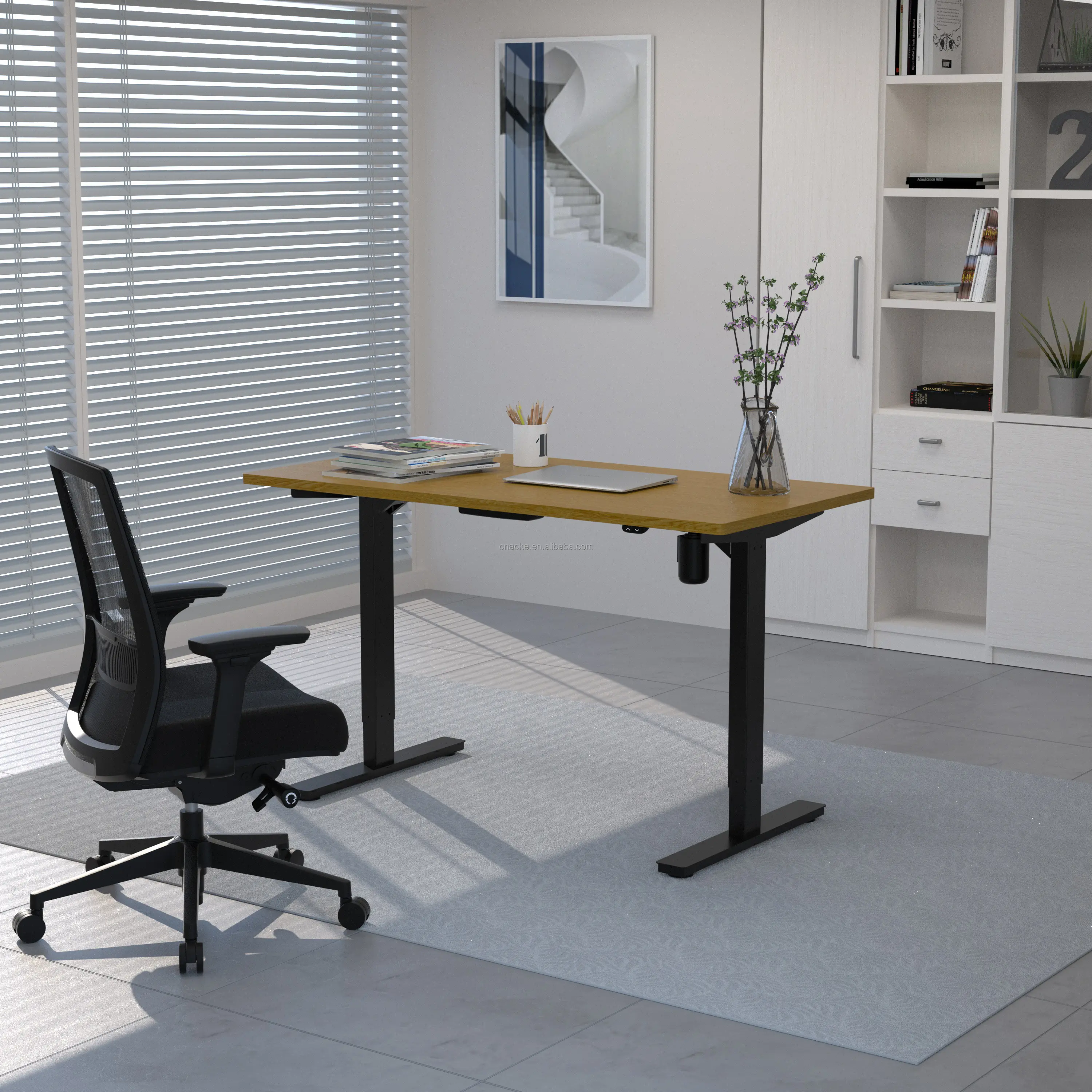 Oyun masa iş istasyonu ofis elektrikli ayarlanabilir standı için ergonomik ofis masası standı en iyi danışma elektrik yükseklik ayarı