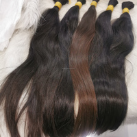 HAIRPRO Cheveux humains vierges 100% naturels, couleur brun clair, cheveux bruts en vrac pour tressage, cheveux en vrac pour enfants sans trame, Chine
