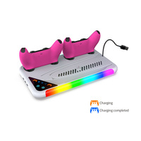 Station de charge RGB de haute qualité, support de refroidissement pour console /Slim, contrôleur avec support pour casque, matériau ABS