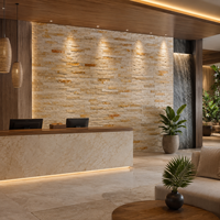 Revêtement mural en pierre artificielle moderne, panneau décoratif 3D, grande dalle, aspect granit artificiel, pour intérieur, extérieur, hôtel
