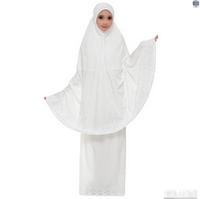 SIPO Vente en gros OEM personnalisé Vêtements de prière Ramadan Ensemble de prière Telekung Malaisie Singapour Broderie en dentelle