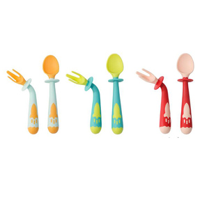 Esnek, Yeniden Kullanılabilir PP Plastik Bebek ve Yürümeye Başlayan Çocuk Besleme Kase Seti, Kaşık ve Çatal ile, Çevre Dostu, Taşınabilir, Karikatür Desenli, Çocuk Hediyesi - Product Image 1