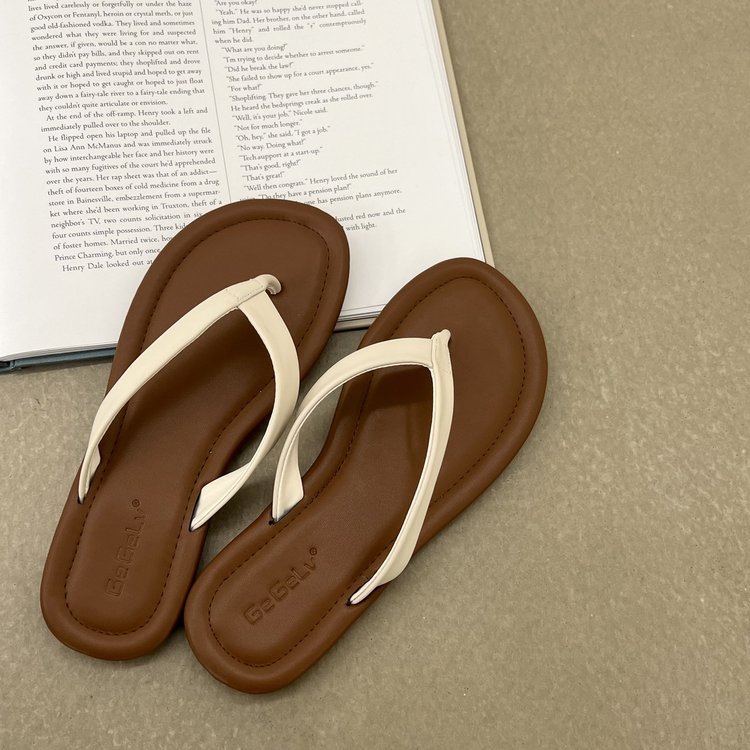 Wholesale Girls Leather PU Slipper Women Shoes Summer Sandals Flat Flip Flops Slippers
