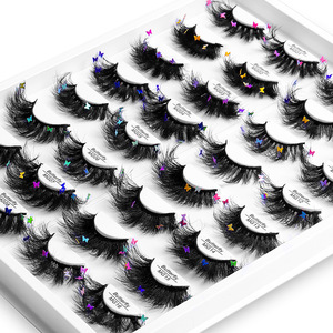 1 paire de <span class=keywords><strong>cils</strong></span> 8D 14-20MM en forme de papillon, étiquette privée, bande complète, faux <span class=keywords><strong>cils</strong></span> en vison, vente en gros, effet naturel et parfait - Product Image 2
