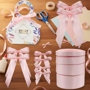 Lazo de Poliéster con Diseño de Mariposa para el Día de San Valentín Gordon, Lazo de Satén de Doble Cara <span class=keywords><strong>Rosa</strong></span> Pre-Atado para Manualidades y Decoración - Product Image 3