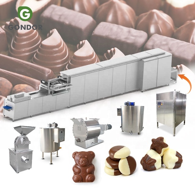 Semi-Automatic Mini Chocolate Processing Production Line Food Snack Machine Chocolate-Bar-Machine
