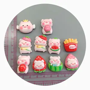 Assortiti di simpatici modelli di maiale rosa ciondoli in resina Flatback tazze per Scrapbooking abbellimenti per scatole di matite