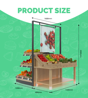 Présentoir à fruits et légumes Direct Farm Supply Partner, surface non toxique, garantie haute durabilité, idéal pour bistro et système ferme-à-table