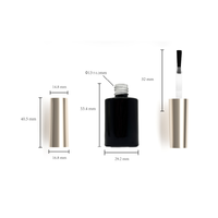 Flacon de vernis à ongles en verre vide de 8 ml, rond, pour impression liquide UV, personnalisé, avec couvercle et pinceau