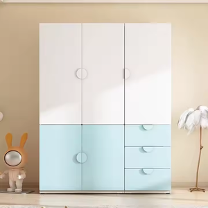 Armadio in metallo regolabile per bambini e bambini in acciaio con asta e mensole - Product Image 4