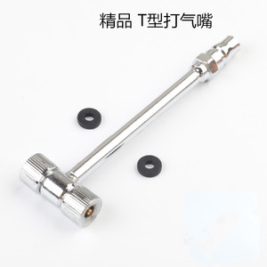 Pompe à air en forme de T en acier au carbone, gonfleur de pneus à double extrémité pour vélo, moto, voiture - Product Image 3
