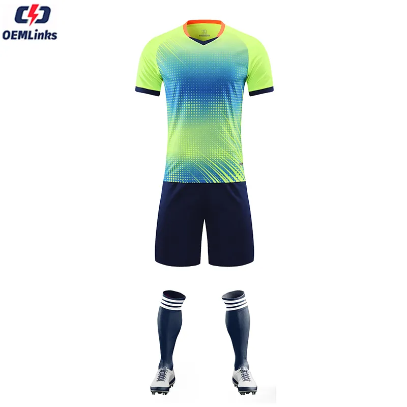 Kunden spezifisches Fußball-Kit zum Verkauf Für Männer und Frauen Fußball trikots Großhandel sublimiert in freiem Design Fußball bekleidung