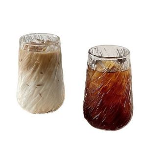 Tasse à café simple en verre borosilicate épais transparent à bords diagonaux, tasse en verre monocouche - Product Image 1