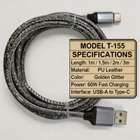Câble USB Type-C Togudu T-155 pour MacBook Pro/Air, téléphone mobile iOS, compatible MIDI, clavier de piano Yamaha, banque d'alimentation en cuir PU