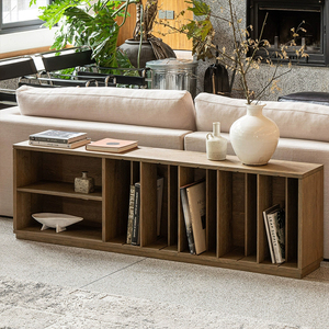 Modern <b>Solid</b> Oak Eco-Friendly Durable Bookshelves Office Home Bedroom School Living Room Low Cabinets - Product Image 1