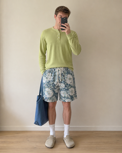 Shorts imprimés pour hommes avec cordon de serrage, décontractés, en coton, pour l'été, personnalisables OEM ODM, faible MOQ - Product Image 3
