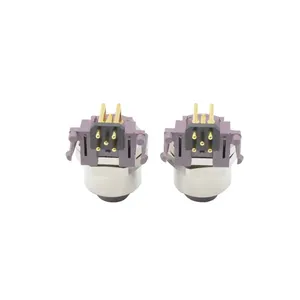 IP67 impermeable 90 grados hembra en ángulo enchufe M12 PCB B código M12 conector de montaje en Panel conector de 5 pines - Product Image 3