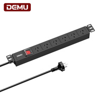 Unité de distribution d'alimentation 1U PDU, multiprise de cabinet, 6 prises, norme AU, 10A 2500W, interrupteur à double disjoncteur, OEM ODM