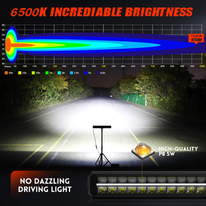 Barra de Luces LED para Automóvil ECE de Doble Fila de 12 Pulgadas, Color Blanco Ámbar, con Certificación E-mark, para Todoterreno, ATV, UTV, SUV, Camioneta - Product Image 3