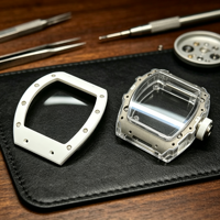 Montre automatique tonneau en céramique de haute qualité avec verre saphir 055, montre mécanique squelette de luxe pour homme, mode et affaires