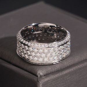 Ensemble de bagues en acier inoxydable 316L avec moissanite couleur D VVS, bague minimaliste unisexe pour hommes et femmes - Product Image 3