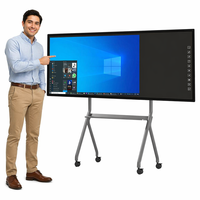 Pizarra Interactiva Inteligente EIBOARD de 77 Pulgadas, 4K LED IR Antideslumbrante, Todo en Uno, para Educación STEM y Laboratorio de Ciencias