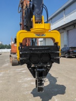 Marteau vibrateur télécommandé pour pilotis et tôles en béton préfabriqué, poignée latérale pour excavateur avec composant moteur central