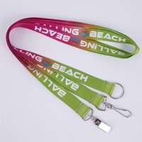 Lanières en polyester en gros avec logo, porte-clés personnalisé, certification OEM ODM, promotion écologique, cadeaux d'événements, perles courtes