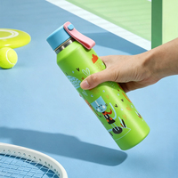 Botella de Agua Aislada al Vacío de Acero Inoxidable con Tapa Antipolvo Personalizada, Asa y Pajita, a Prueba de Fugas, Libre de BPA, Multicolor
