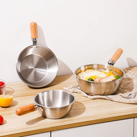 Marmite en acier inoxydable à fond composite anti-déformation, disponible en plusieurs tailles, pour cuisinières à induction et à gaz, pour la cuisine
