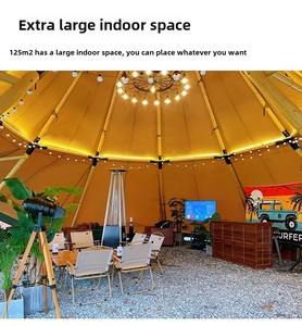 Heavy-Duty 8M-10M Indian Tent with Pyramid <strong>Wood</strong> Frame Prefab Tipi <strong>House</strong> Steel Structure for Outdoor Commercial Event Shelter - Product Image 5
