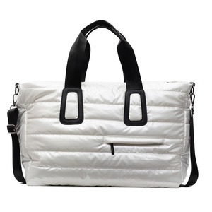 Elegante Borsa da Viaggio Trapuntata Resistente all'Acqua, Borsa a Tracolla per Palestra con Tasca Separata per Asciutto/Bagnato, Borsa Sportiva Imbottita per <span class=keywords><strong>Nuoto</strong></span> e Yoga - Product Image 5