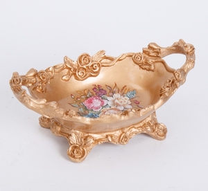 Bol bol et fleur en résine de marbre, plaque décorative, <span class=keywords><strong>plateau</strong></span> à bonbons avec petit bol, <span class=keywords><strong>plateau</strong></span> à fruits - Product Image 1