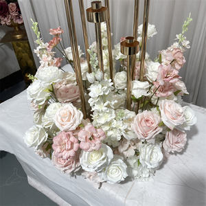 GreenLife - Anillos de Flores Artificiales Rosas y Blancas en Oferta, Centro de Mesa para Decoración de Velas en Mesa de Boda - Product Image 3