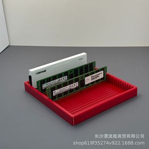 <b>Memory</b> Module Storage <b>Box</b> 25 Slots for DDR5 Server RAM Desk Organizer Black Rectangle Stackable Neatening Tray - Product Image 2