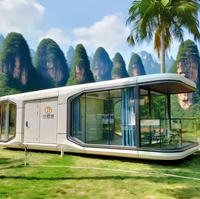 Cabine modulaire préfabriquée en acier intelligent moderne de 3 ans, petite maison pour les petits hôtels, entrepôt de salle de bain environnementale de voyage