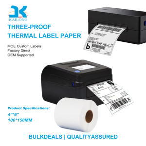 Prix d'usine, étiquettes d'expédition thermiques durables 4x6, autocollantes, écologiques, logistique internationale, <span class=keywords><strong>colis</strong></span> express - Product Image 1