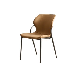 Modern Minimalist <b>Dining</b> <b>Chair</b> Light Gray Khaki Metal Frame Home Hotel Living Room Furniture - Product Image 5