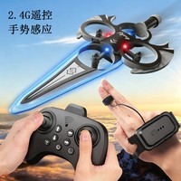 Drone à épée volante en mousse RC 2,4G, lumières LED, télécommande Wi-Fi 4 canaux, prêt à l'emploi, détection de gravité, piles incluses
