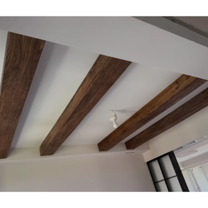 Poutres en polyuréthane imitation bois, mousse PU creuse en forme de U pour la décoration de plafond de ferme, poutres en faux bois de cerisier - Product Image 1