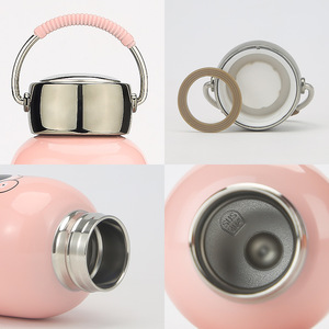 8ออนซ์สแตนเลสน่ารักน่ารักฉนวนกันความร้อนสองชั้นสำหรับเด็กทารกเก็บความเย็นพร้อมฝาที่จับ - Product Image 6