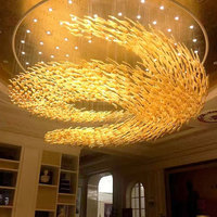 Lustres ovales sur mesure non standard, grand luminaire suspendu LED moderne, hauteur réglable, commande sans fil, garantie 5 ans