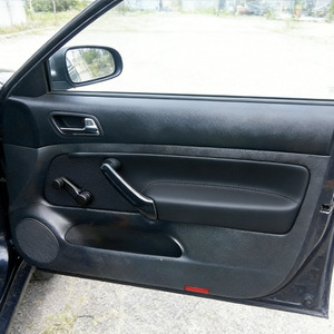 Volkswagen Golf 4 Mk4 Front Door Handle <b>Cover</b> Manual <b>Window</b> Black Leather Interior Trim 1998-2005 - Product Image 1