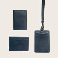 Tali Gantungan ID Card Kustom dengan Logo, Dompet Kulit Asli, Tali Leher, Hadiah Bisnis Korporat Saudi