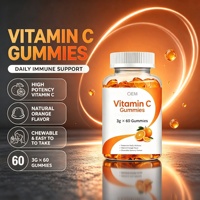 LuvVita OEM Gummies à la vitamine C en marque privée, soutien immunitaire, antioxydant, supplément en gros, végétalien, gummies naturels à la vitamine C