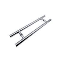 Poignée de porte double face en acier inoxydable moderne SS201/SS304, finition satinée brossée/chrome poli, couleur platine pour portes