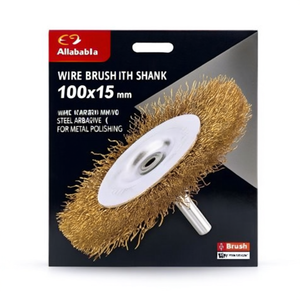 แปรงลวดพร้อมด้ามจับ 100x15 มม. เหล็กขัดเงาสำหรับขัดโลหะ - Product Image 2