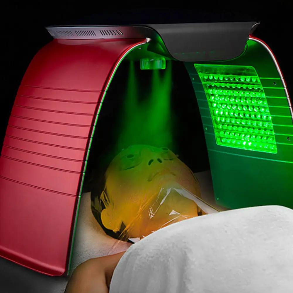 Thương mại Nhà sử dụng thắt chặt điều trị mụn trứng cá loại bỏ vẻ đẹp trên khuôn mặt khác 7 màu sắc LED PDT liệu pháp ánh sáng đỏ mặt nạ