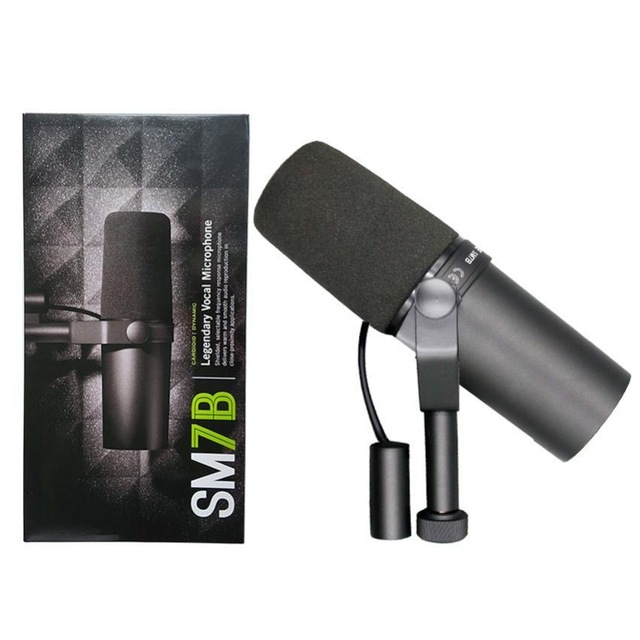 SM7B Dynamic Studio Microphone Rugged Construction for Broadcast Podcast Recording Gaming Wide-Range Frequency